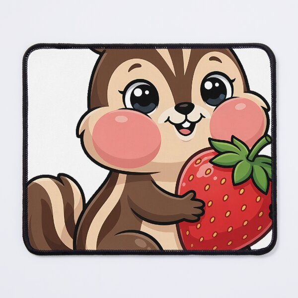 Item preview, Chipmunk with Strawberry designed and sold by pumsquare.