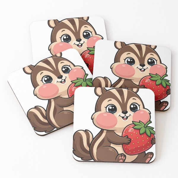 Item preview, Chipmunk with Strawberry designed and sold by pumsquare.