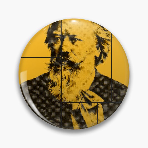 Item preview, Johannes Brahms halftone portrait designed and sold by CMYKStudio.