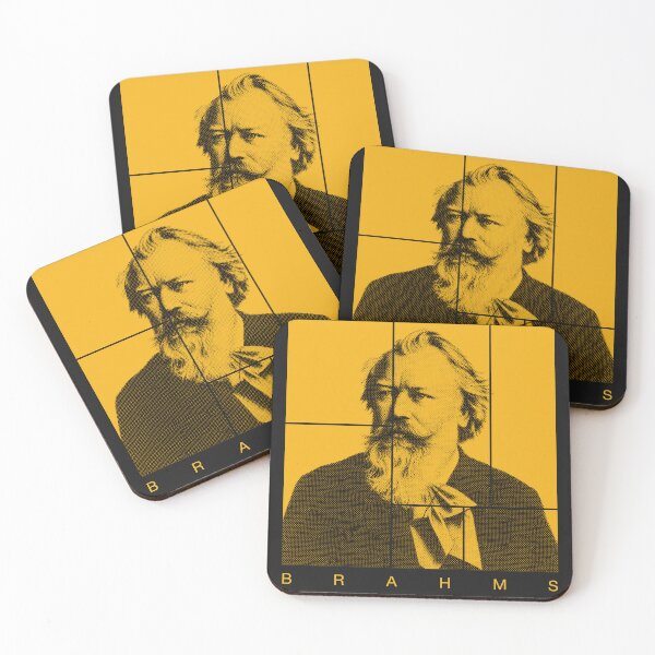 Item preview, Johannes Brahms halftone portrait designed and sold by CMYKStudio.