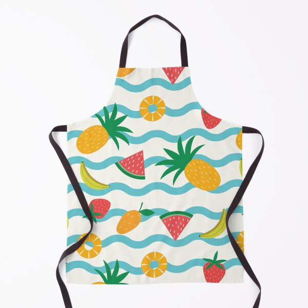 Item preview, Summer Fruits Pattern on Aqua Blue Sea Waves designed and sold by Yasminepatterns .