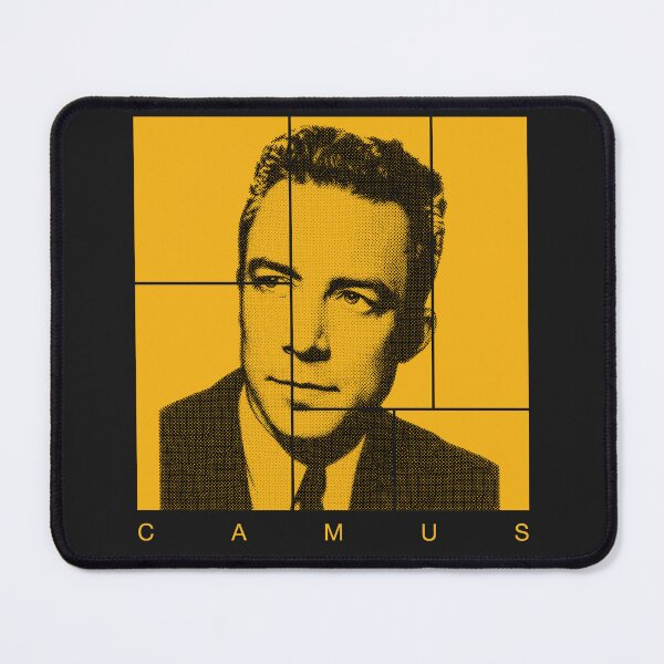 Artikelvorschau, Halbtonporträt von Albert Camus entworfen und verkauft von CMYKStudio.