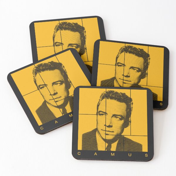 Item preview, Albert Camus halftone portrait designed and sold by CMYKStudio.