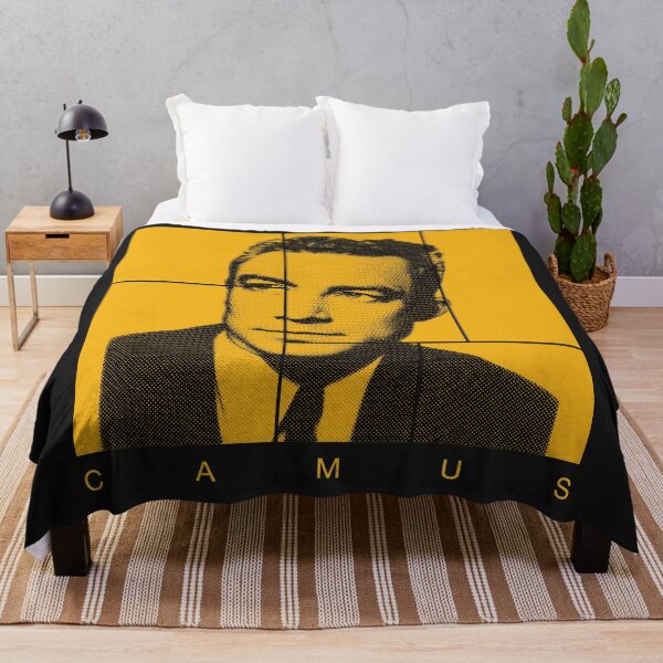 Item preview, Albert Camus halftone portrait designed and sold by CMYKStudio.