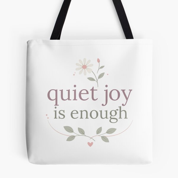 Item preview, Quiet Joy Is Enough – Healing Lifestyle Affirmation Quote designed and sold by CosmicQuietLab.