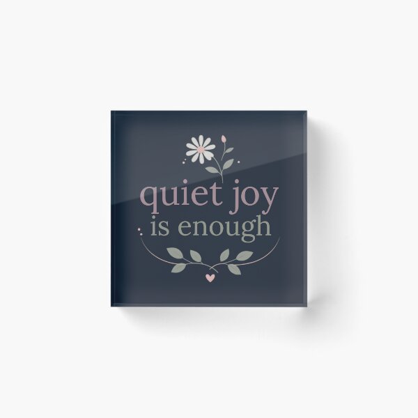 Item preview, Quiet Joy Is Enough – Healing Lifestyle Affirmation Quote designed and sold by CosmicQuietLab.