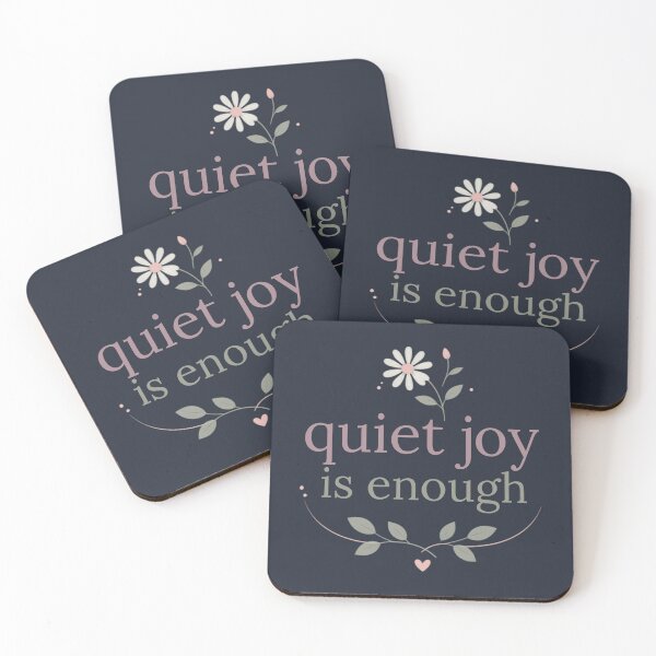 Item preview, Quiet Joy Is Enough – Healing Lifestyle Affirmation Quote designed and sold by CosmicQuietStudio.