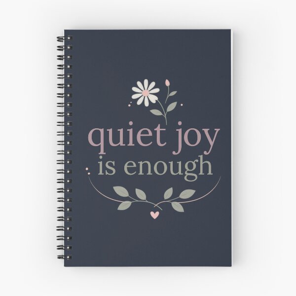 Item preview, Quiet Joy Is Enough – Healing Lifestyle Affirmation Quote designed and sold by CosmicQuietLab.