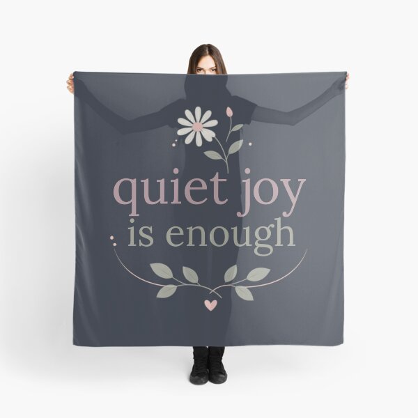Item preview, Quiet Joy Is Enough – Healing Lifestyle Affirmation Quote designed and sold by CosmicQuietLab.