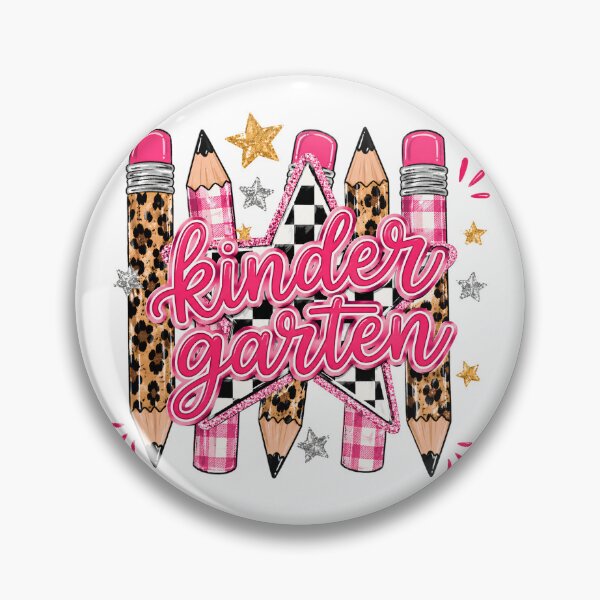Item preview, Kinder Garten Leopard Checkered Pencil Star Pink Plaid Back To School Teacher Preppy designed and sold by VGAfanatic.