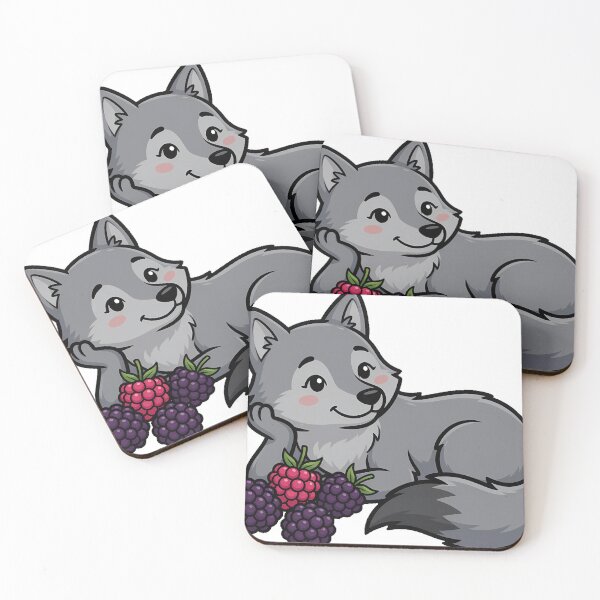 Item preview, Wolf with Blackberries designed and sold by pumsquare.