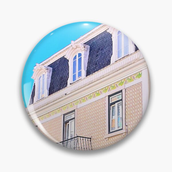 Item preview, House with mansard and tiled façade.. Algés. Portugal designed and sold by Tereza Pilar  Art.