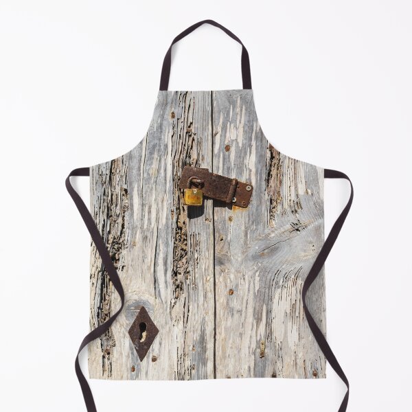 Item preview, Rusty Padlock On Weathered Wooden Door With Peeling Paint, Vintage Keyhole And Texture designed and sold by Nmallia.