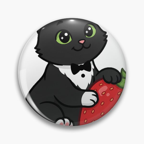 Item preview, Tuxedo Cat with Strawberry designed and sold by pumsquare.