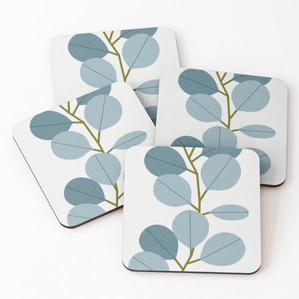 Item preview, Minimalist Eucalyptus Branch - Dusty Blue Botanical Art designed and sold by LYAN-STORE.