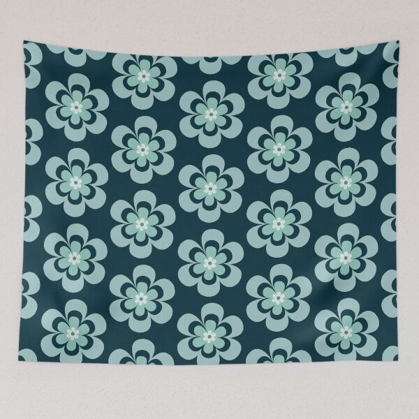 Item preview, ​Mid Century Modern Sage Green Mod Floral Graphic designed and sold by Jyoti-Quotes.