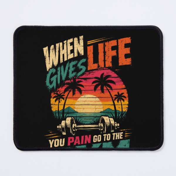 Item preview, When Life Gives You Pain Go To The Gym Fitness Workout Motivation designed and sold by SkeletonsDanger.