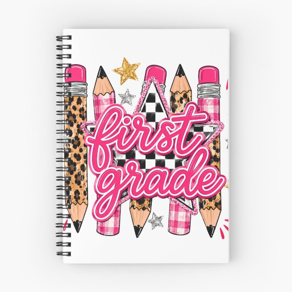 Item preview, First Grade Leopard Checkered Pencil Star Pink Plaid Back To School Teacher Preppy designed and sold by VGAfanatic.