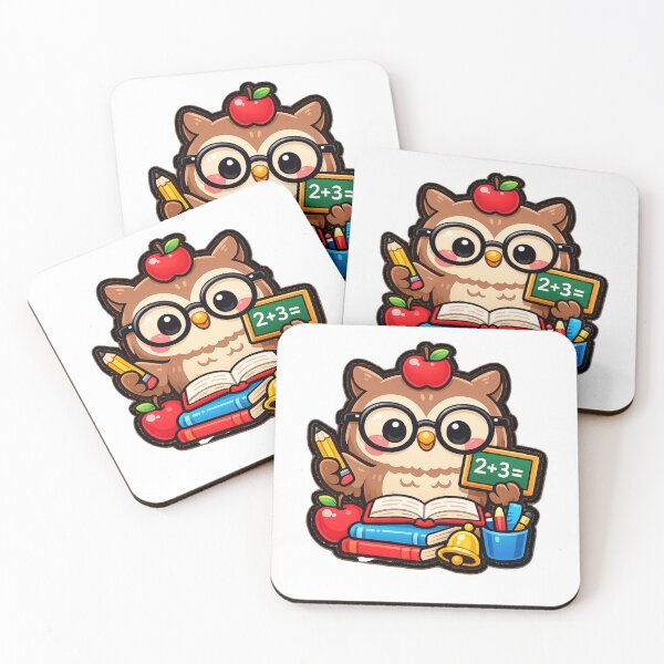 Item preview, Cute Teacher Owl | Kawaii Owl Teacher with Books, Apple & Math Board | Back to School Gift designed and sold by Pixanova.
