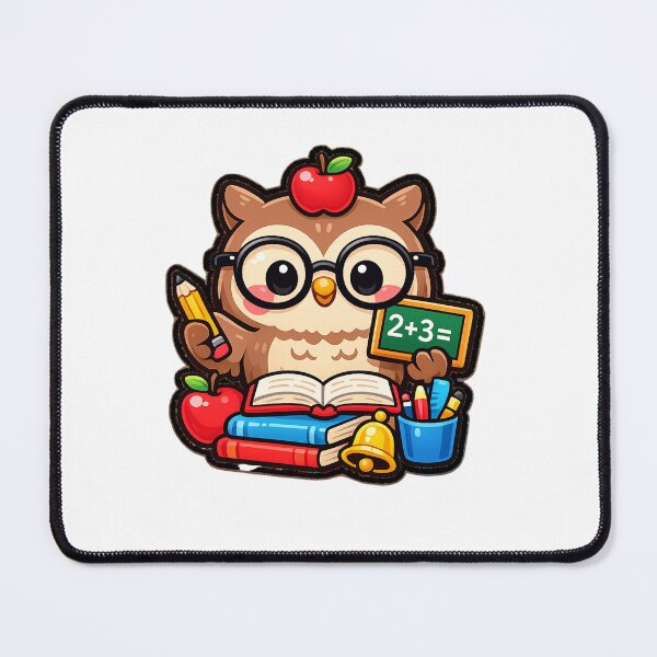 Item preview, Cute Teacher Owl | Kawaii Owl Teacher with Books, Apple & Math Board | Back to School Gift designed and sold by Pixanova.