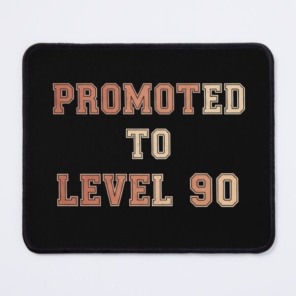 Item preview, PROMOTED TO LEVEL 90 - Varsity Gamer Vintage Level Up designed and sold by Dzblack.
