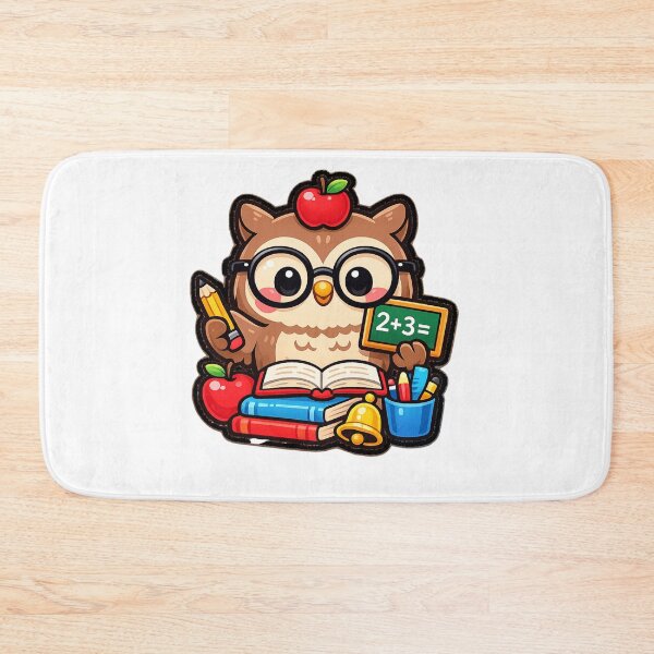 Item preview, Cute Teacher Owl | Kawaii Owl Teacher with Books, Apple & Math Board | Back to School Gift designed and sold by Pixanova.