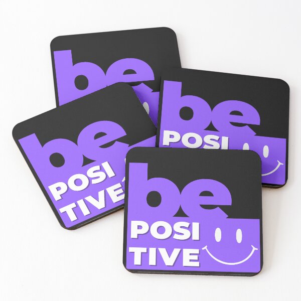Item preview, Be Positive Smiley Face T-Shirt Motivational Good Vibes Gift Purple Graphic Tee designed and sold by oonproducts.