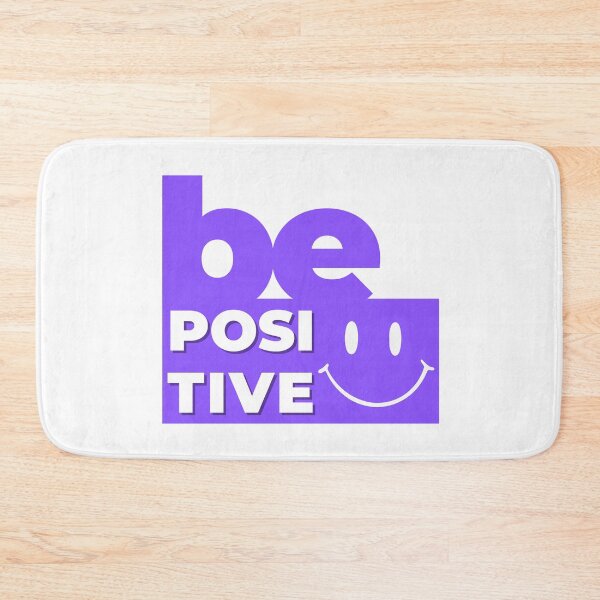 Item preview, Be Positive Smiley Face T-Shirt Motivational Good Vibes Gift Purple Graphic Tee designed and sold by oonproducts.