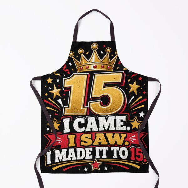 Item preview, I Came, Saw, I Made It to 15 | Funny 15th Birthday Typography T-Shirt designed and sold by rushaib.