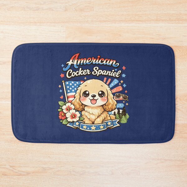 Item preview, American Cocker Spaniel Patriotic Kawaii Dog | Cute USA Puppy Design designed and sold by blankTeeShirt.