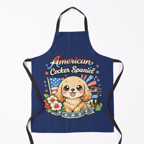 Item preview, American Cocker Spaniel Patriotic Kawaii Dog | Cute USA Puppy Design designed and sold by blankTeeShirt.