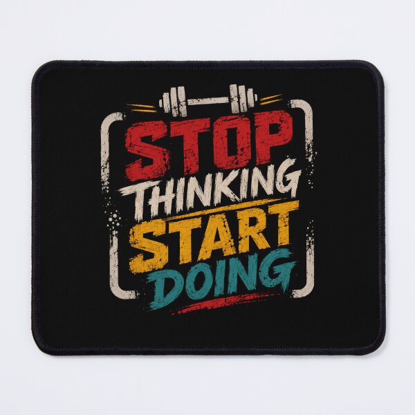 Item preview, Stop Thinking Start Doing Fitness Motivation Gym Lover designed and sold by SkeletonsDanger.