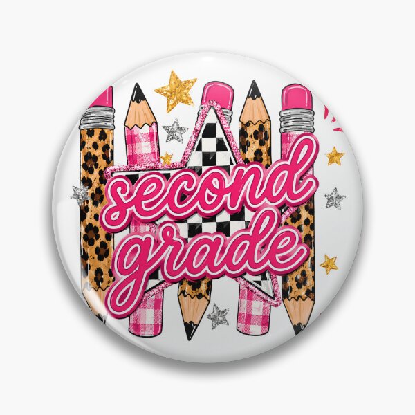 Item preview, Second Grade Leopard Checkered Pencil Star Pink Plaid Back To School Teacher Preppy designed and sold by VGAfanatic.