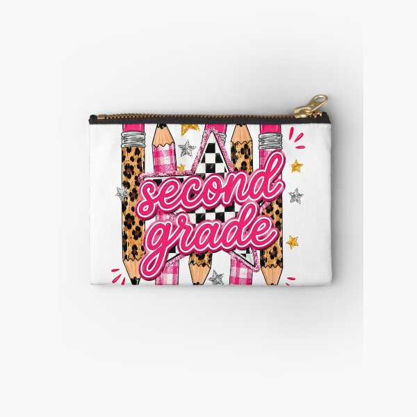 Item preview, Second Grade Leopard Checkered Pencil Star Pink Plaid Back To School Teacher Preppy designed and sold by VGAfanatic.