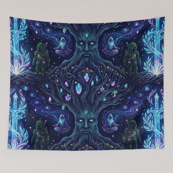 Item preview, Crystal Tree Fantasy RPG Pixel Art Seamless Pattern designed and sold by ART ATTACK ZONE.
