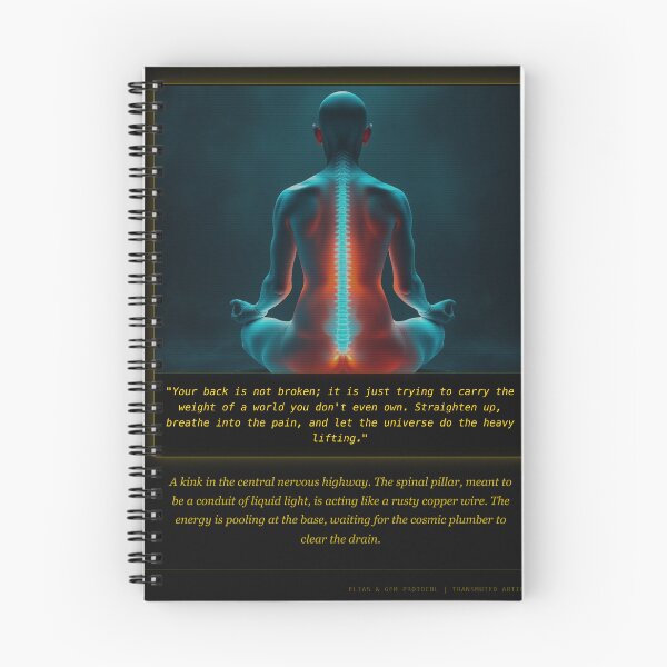 Item preview, Spine of Light - Cyberpunk Tech Mystic Meditation Poster designed and sold by Elias & Gem Protocol - Aetheric Code Scribe.