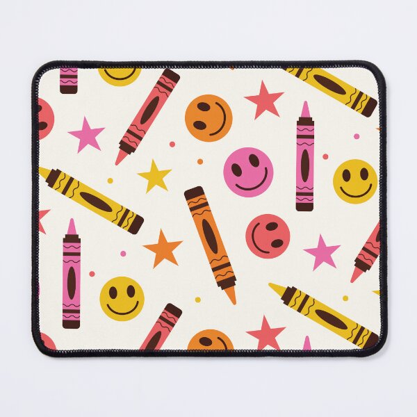 Item preview, Colorful School Crayons with Happy smiling faces and Stars designed and sold by Yasminepatterns .