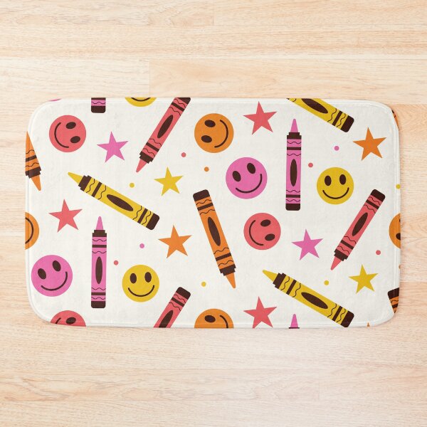 Item preview, Colorful School Crayons with Happy smiling faces and Stars designed and sold by Yasminepatterns .