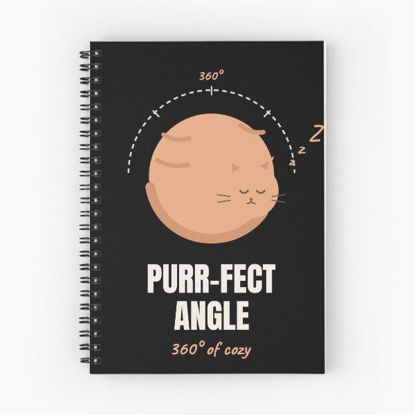 Item preview, Purr-fect Angle Funny Cat Math Pun designed and sold by The Cozy Design Studio.