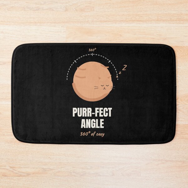 Item preview, Purr-fect Angle Funny Cat Math Pun designed and sold by The Cozy Design Studio.