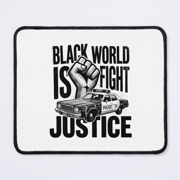 Item preview, Black World Is Fight Justice Graphic Illustration designed and sold by Rahat3344.