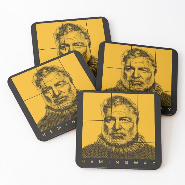 Item preview, Ernest Hemingway halftone portrait designed and sold by CMYKStudio.