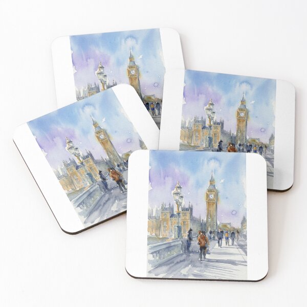 Item preview, Big Ben Westminster Bridge Watercolor designed and sold by caracatita75.