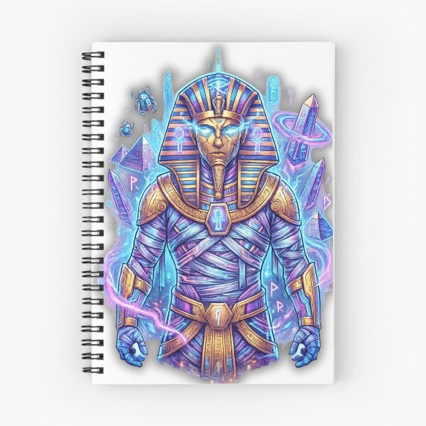Item preview, Neon Cyberpunk Mummy Pharaoh - Futuristic Cyber Egypt King designed and sold by alalame.