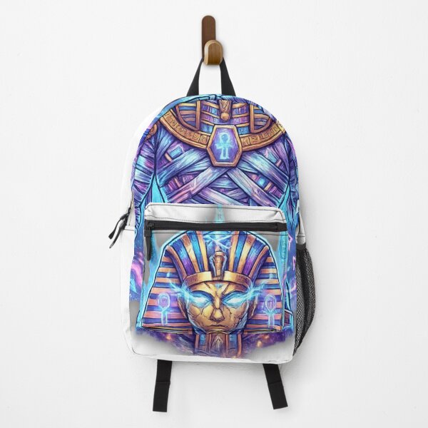 Item preview, Neon Cyberpunk Mummy Pharaoh - Futuristic Cyber Egypt King designed and sold by alalame.