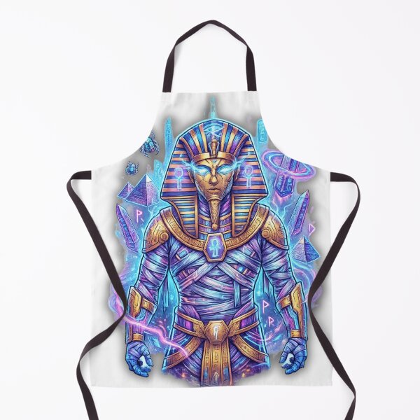 Item preview, Neon Cyberpunk Mummy Pharaoh - Futuristic Cyber Egypt King designed and sold by alalame.