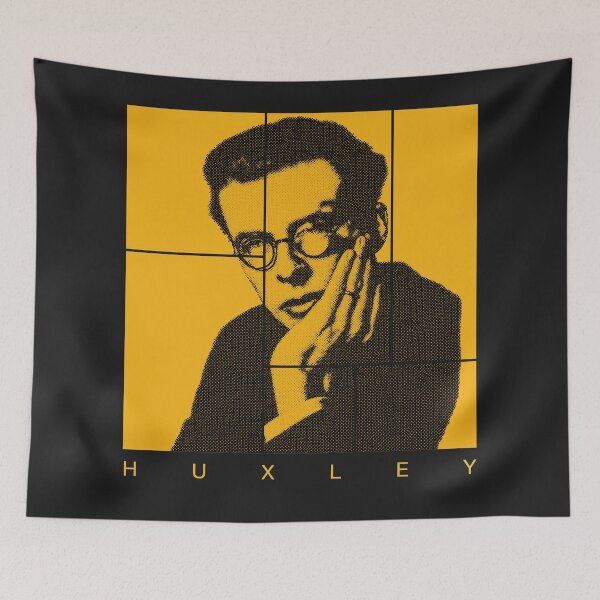 Artikelvorschau, Halbtonporträt von Aldous Huxley entworfen und verkauft von CMYKStudio.