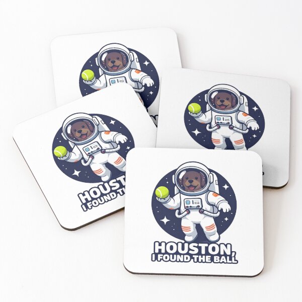 Item preview, Houston I Found The Ball - Astronaut Space Dog designed and sold by GoldenPaw Society.