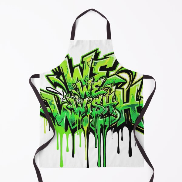 Item preview, We Wish Green Graffiti Vector Illustration designed and sold by Rahat3344.