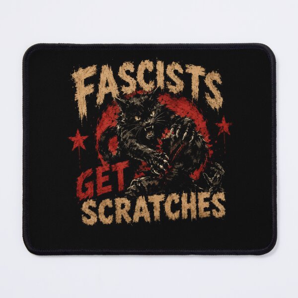 Item preview, Fascists Get Scratches Anti Fascist Activist Political Statement designed and sold by SkeletonsDanger.
